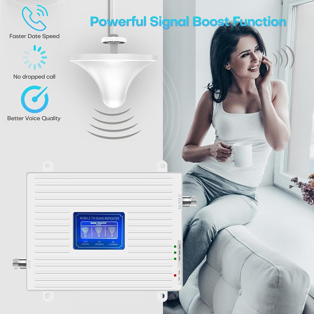 Hot sale 800mhz 1800mhz 2100mhz cell phone signal booster gsm signal booster for 2G 3G 4G network booster